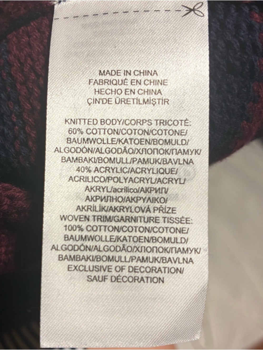 Ralph Lauren Navy & Burgundy Layered Bullion-Crest Top Striped Crewneck - Picture 4 of 5